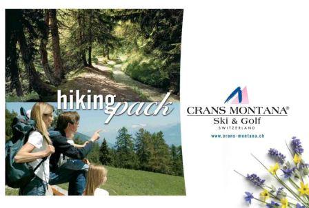 Le hiking pack: des propositions de balades dans un tui qui tient dans la proche. En vente auprs de Crans-Montana Tourisme