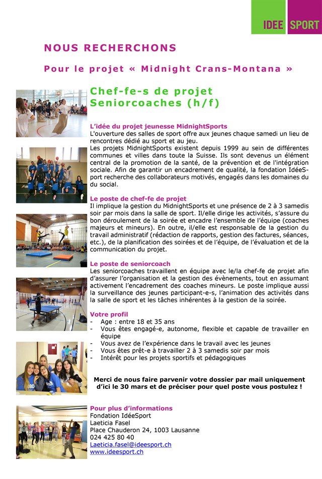 Idéessport Chef De Projet Et Senior Coaches