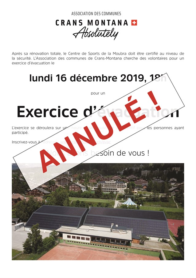 201911 Moubra Exercice Dévacuation Annulé