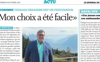 Le Journal de Sierre parle de l'OutCube de l'EPFZ à Crans-Montana